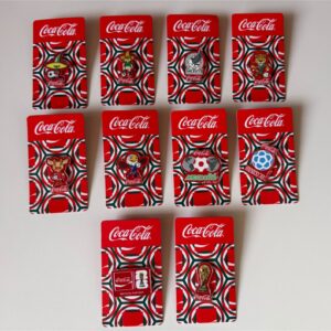 Colección completa de 10 pines coca cola mundial 2026