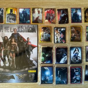 Álbum liga de la justicia panini + set completo a pegar