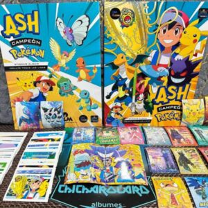 Álbum Pokemon ash campeón + set completo a pegar