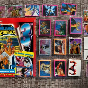 Álbum caballeros del zodíaco del año 1996 + set completo a pegar
