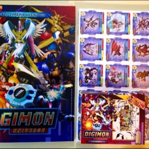Álbum Digimon enciclopedia universe + set completo de 1140 estampas + 45 tarjetas