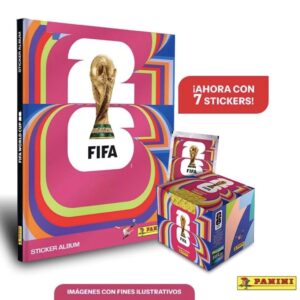Álbum pasta dura Copa del mundo 2026 + caja de 100 sobres (700 estampas) PREVENTA