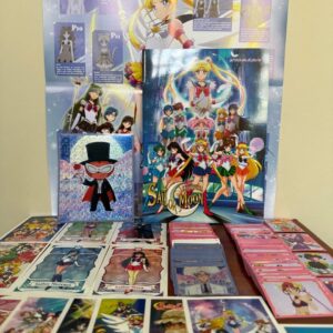 Album enciclopédia Sailor Moon + set completo de 428 estampas + 15 postales